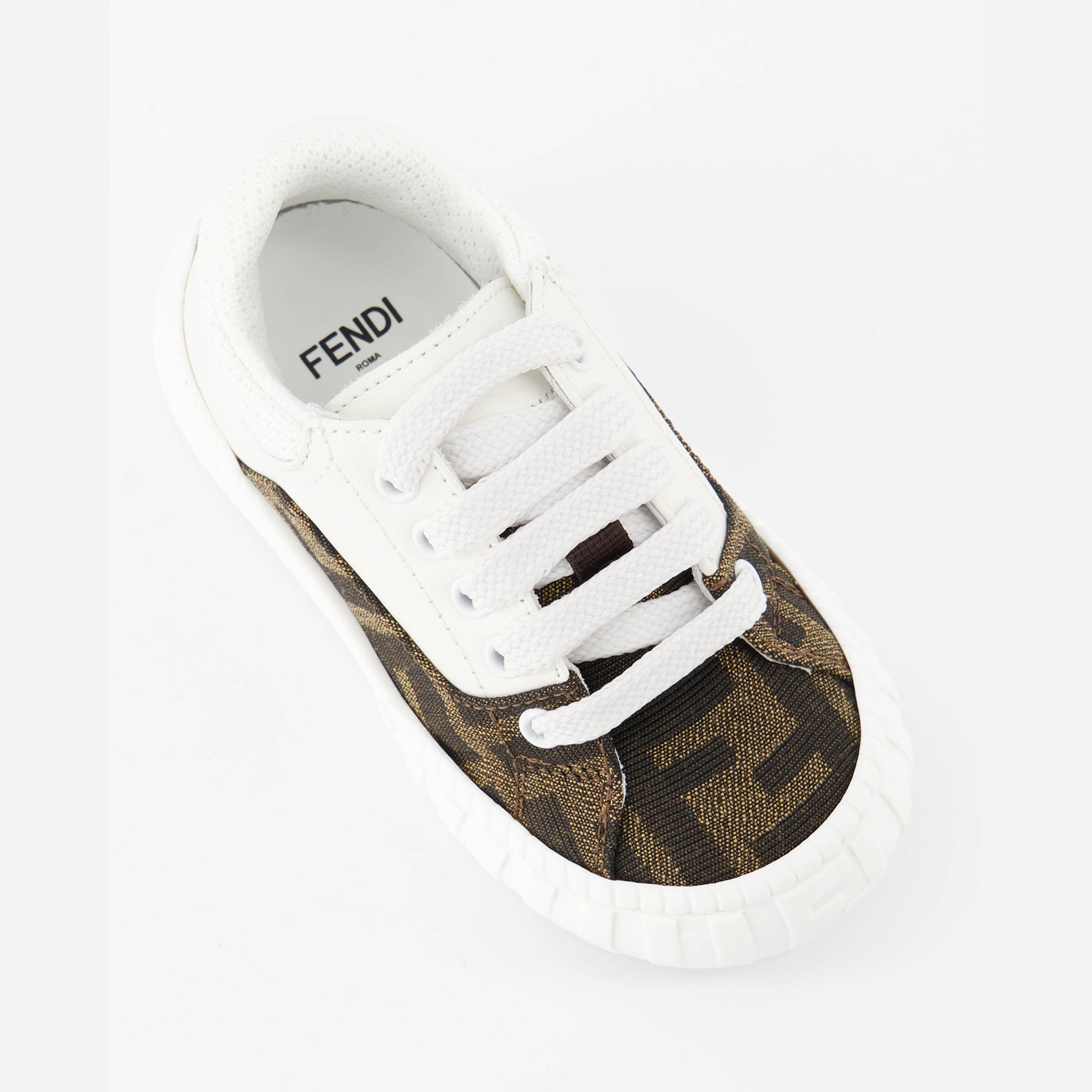 Chaussures Baskets FF Fendi Marron Enfants