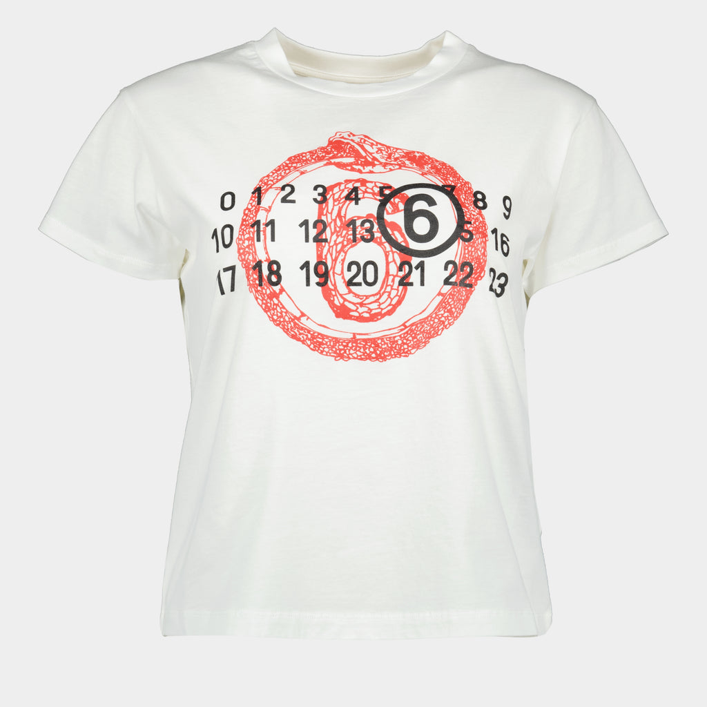 T-shirts T-shirt serpent Mm6 Blanc Femme