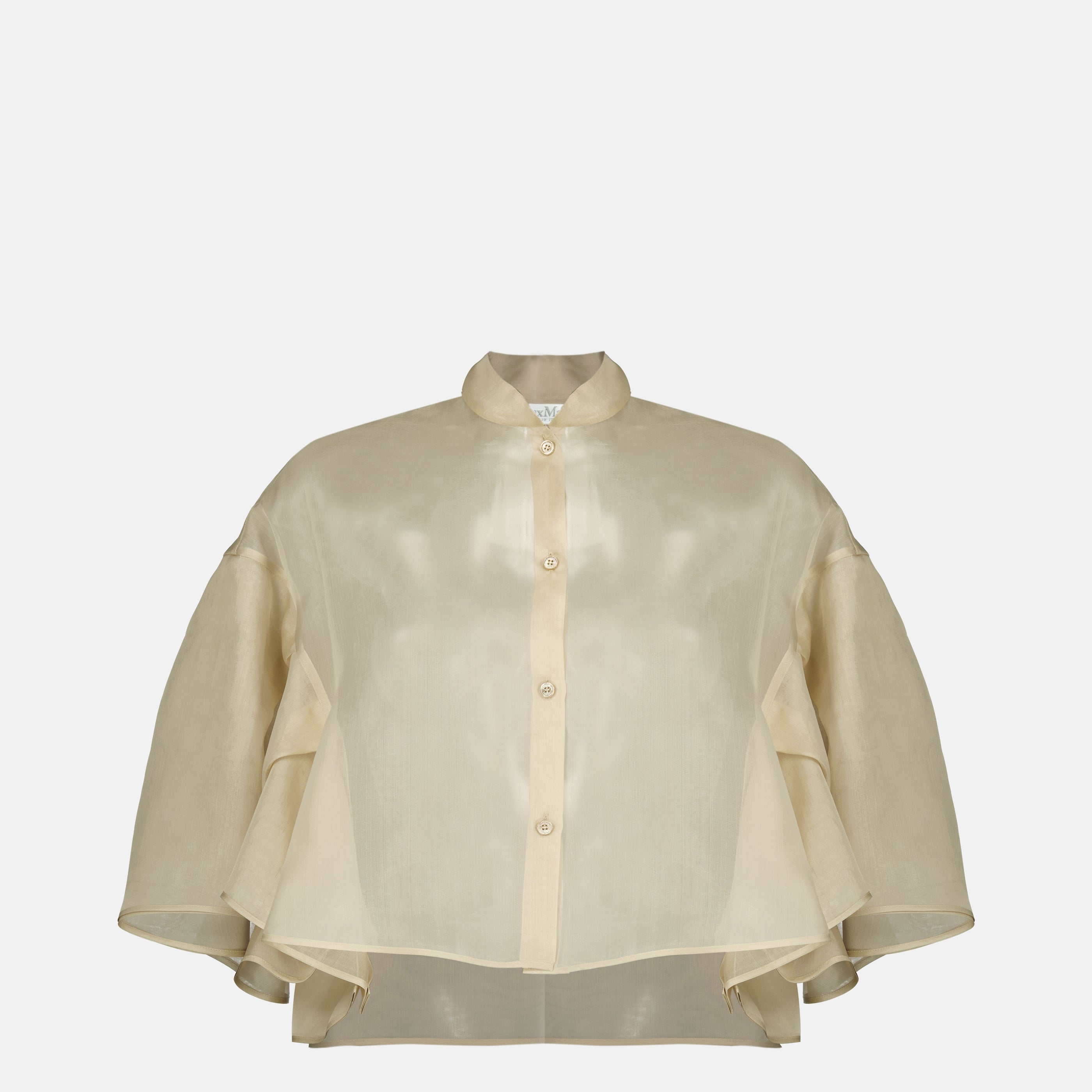 Immagine dell'articolo Camicia beige in organza di seta del marchio Max Mara per Donna - Stagione Primavera-Estate 2026 - Vista Fronte