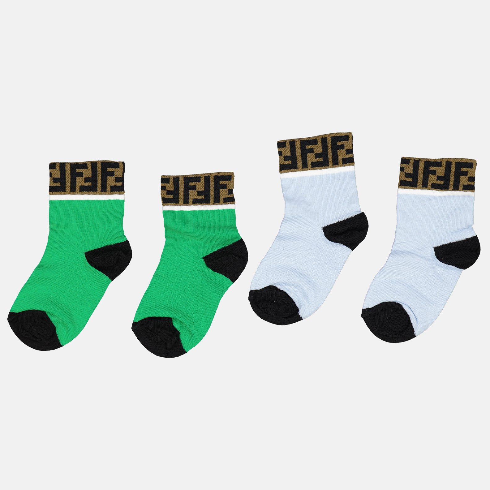 Accessoires Lot de chaussettes FF Fendi Vert Enfants