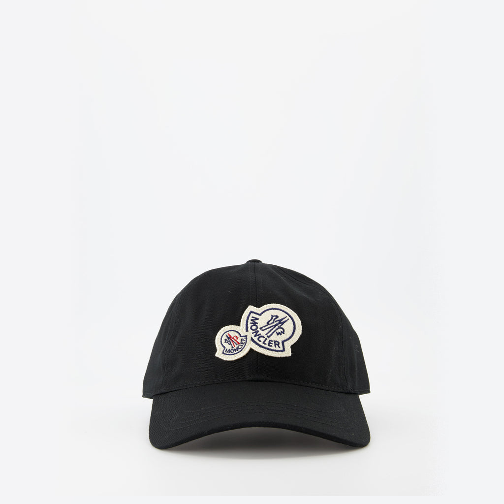 Chapeaux, casquettes et bonnets Casquette à double logo Moncler Noir Homme