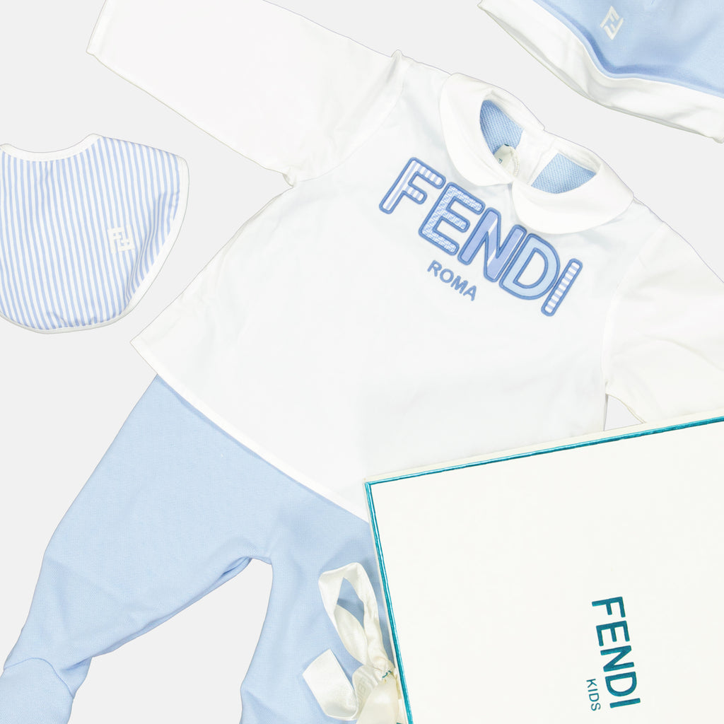 Vêtements Ensemble bleu et blanc Fendi Bleu Enfants