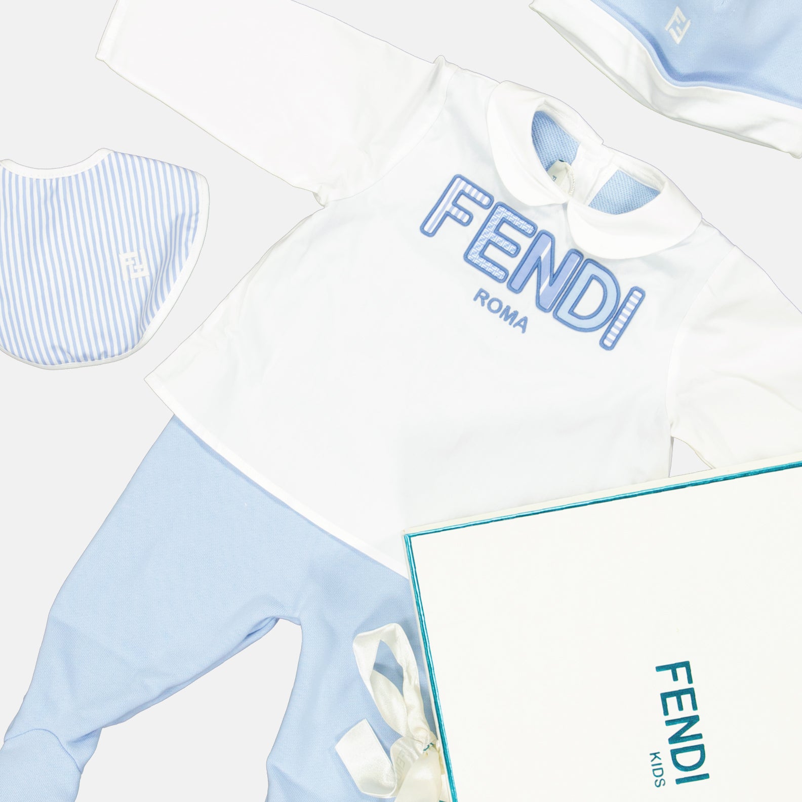 Vêtements Ensemble bleu et blanc Fendi Bleu Enfants