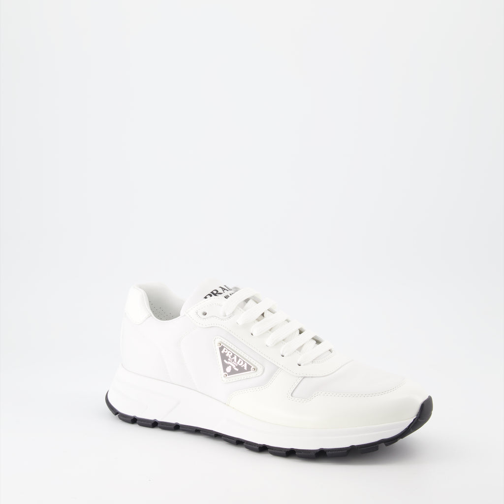 Baskets Baskets en nylon Prada Blanc Homme