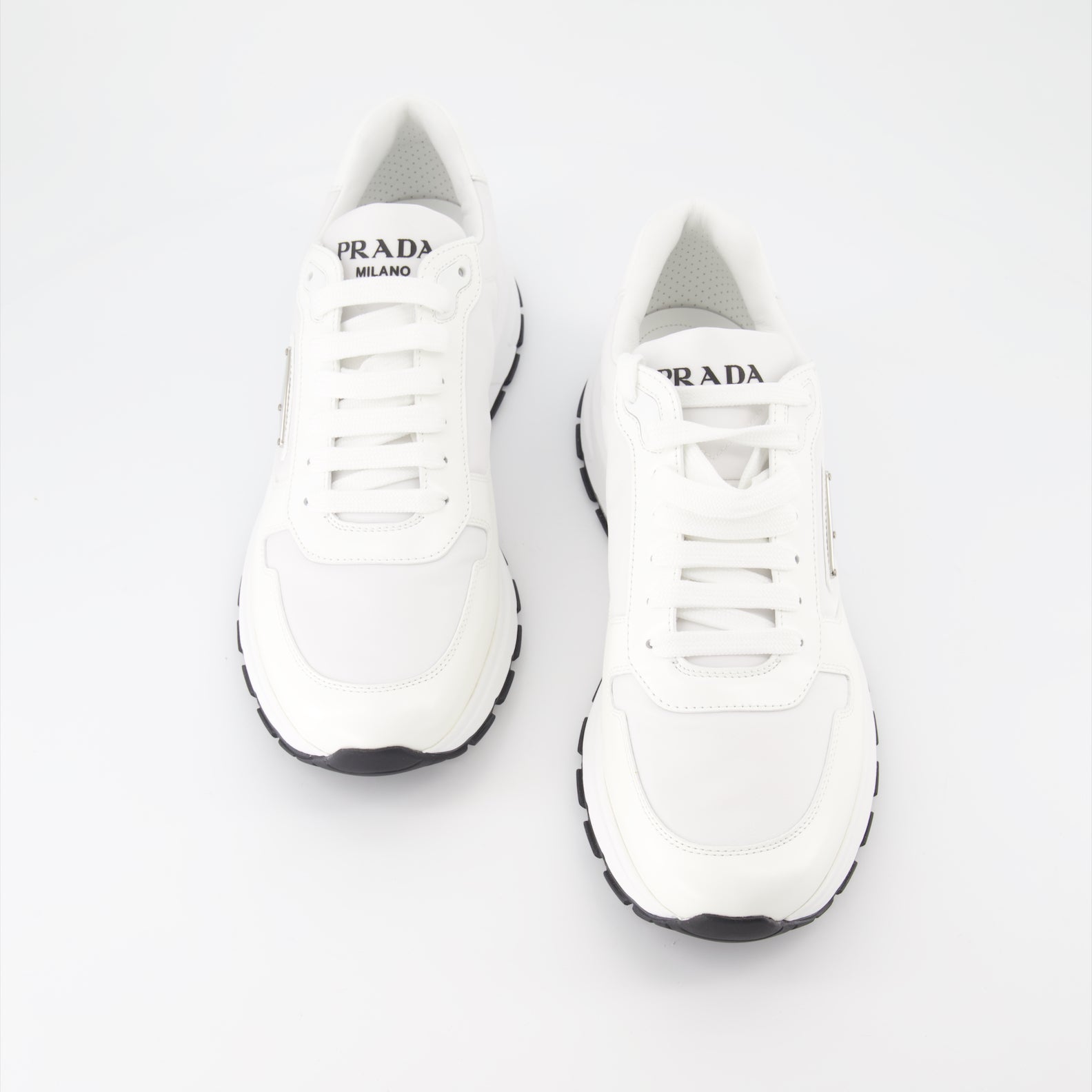 Baskets Baskets en nylon Prada Blanc Homme