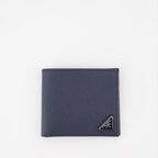 Small leather goods Saffiano wallet Prada Blue Man