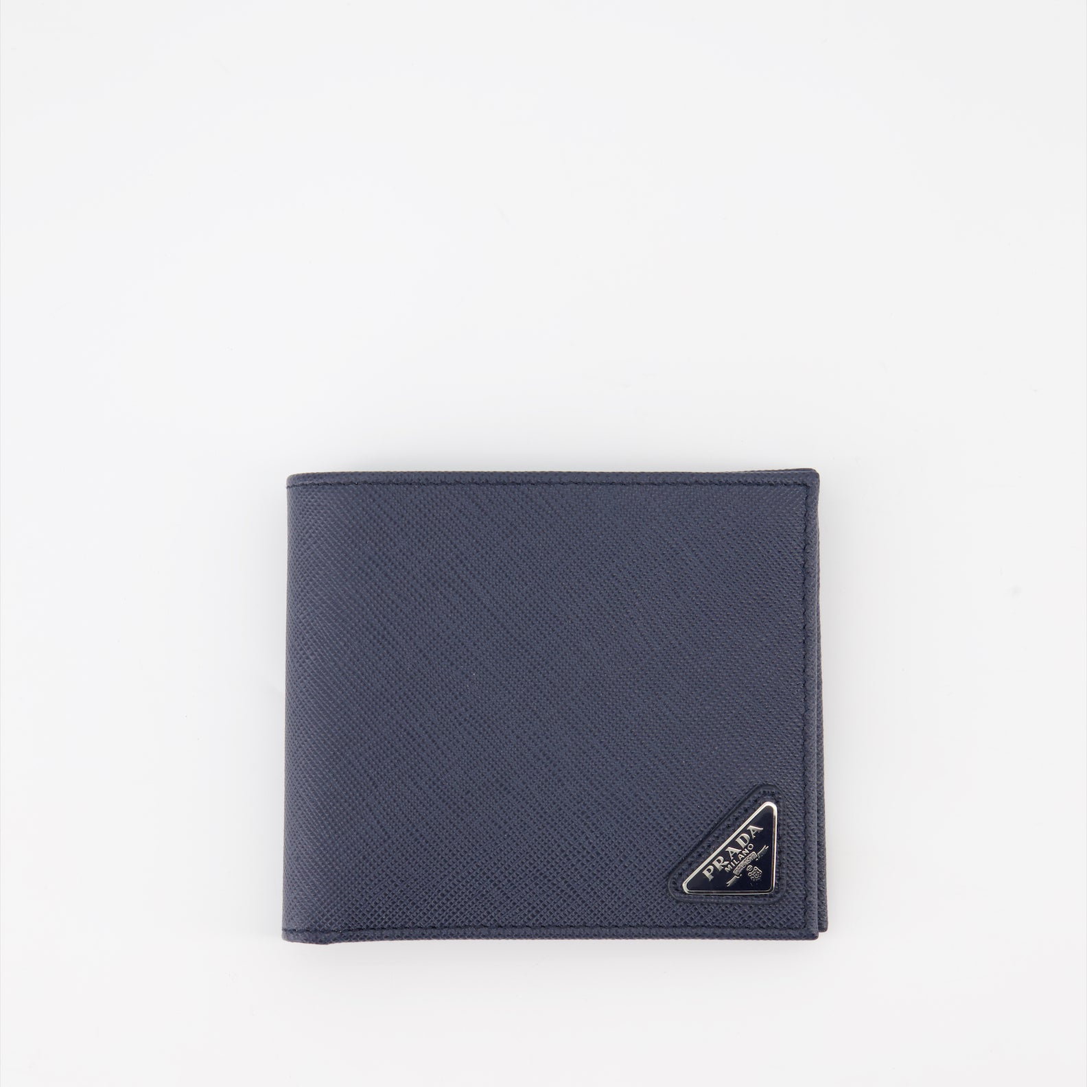 Small leather goods Saffiano wallet Prada Blue Man