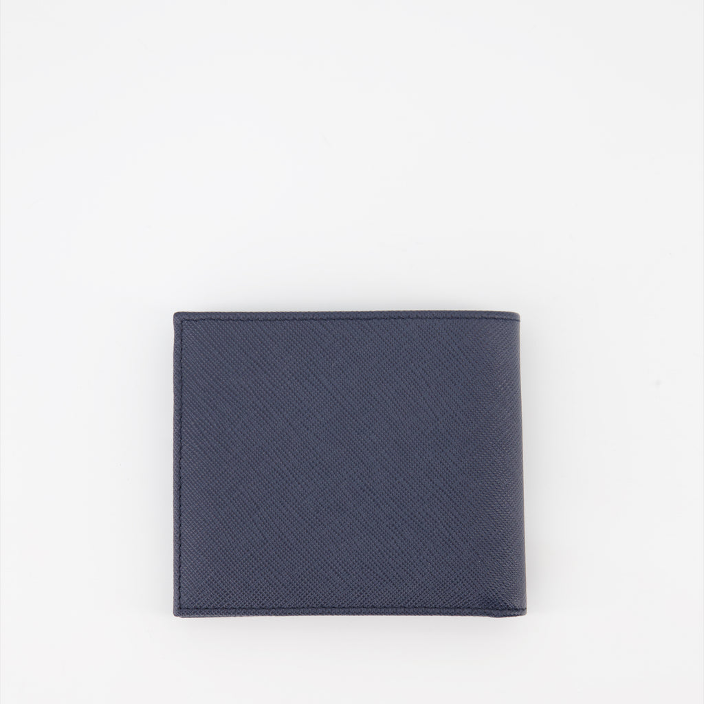 Small leather goods Saffiano wallet Prada Blue Man