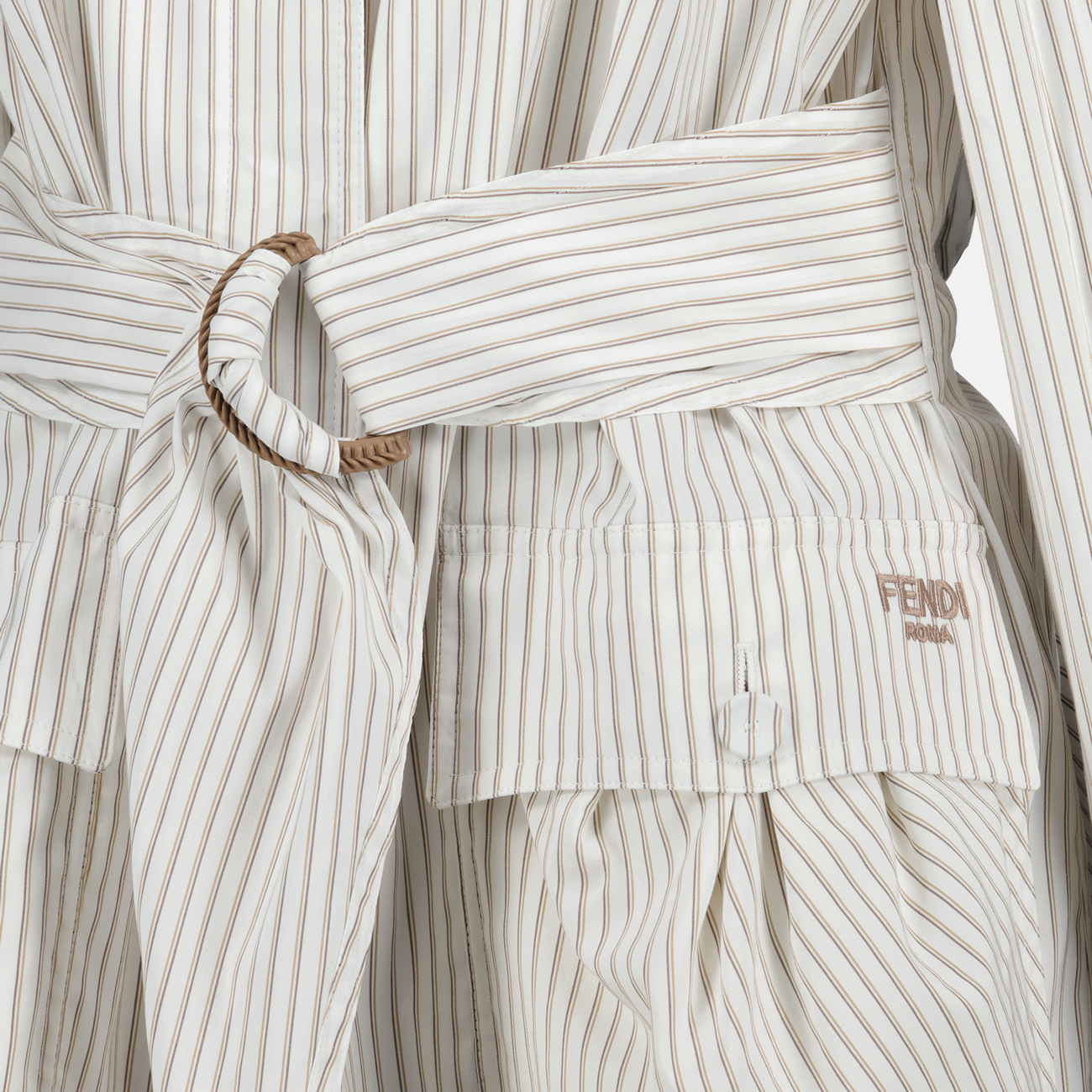 Vestes Veste cintrée à rayures Fendi Blanc Femme