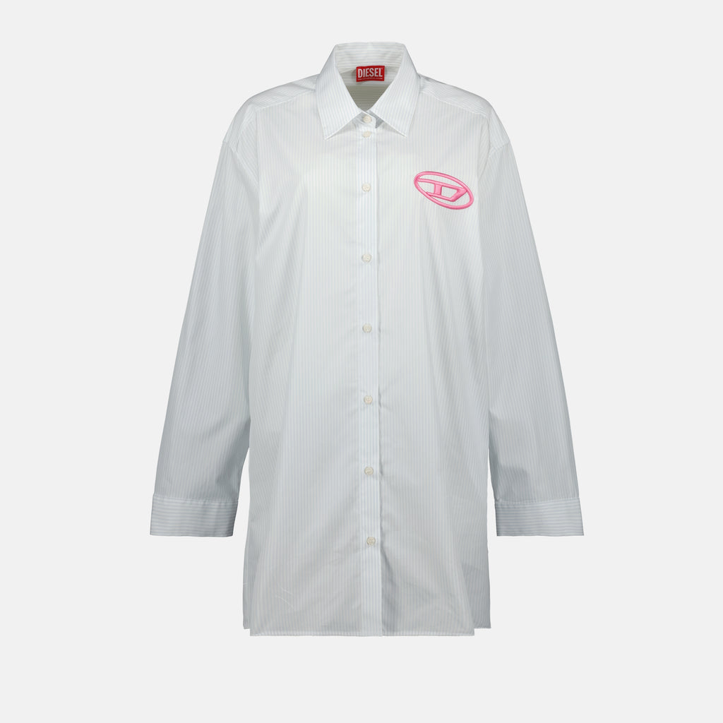 Vestidos Vestido Camisa Rayado D-Dalis Diesel Azul Femme