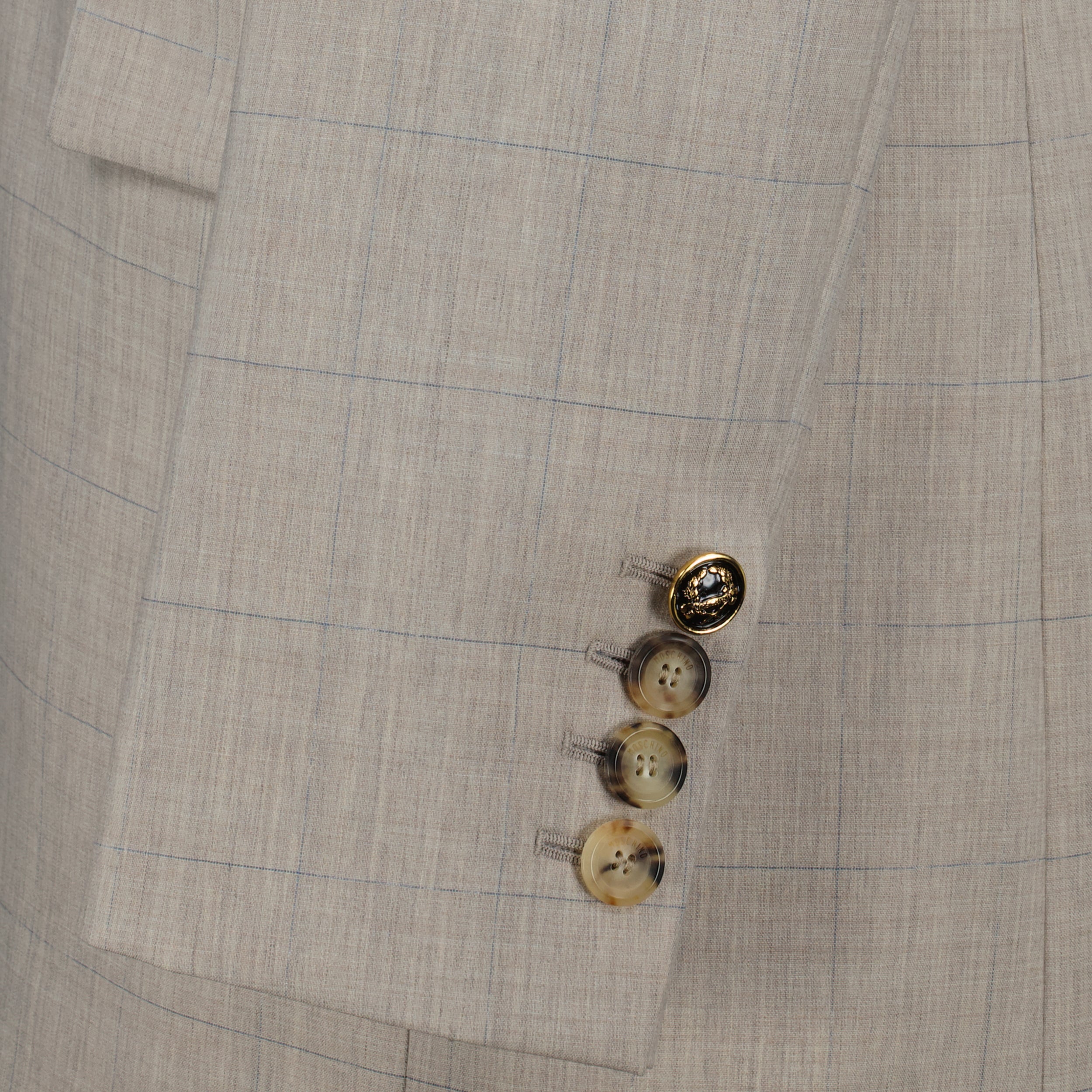 Vestes Blazer à carreaux Moschino Beige Femme