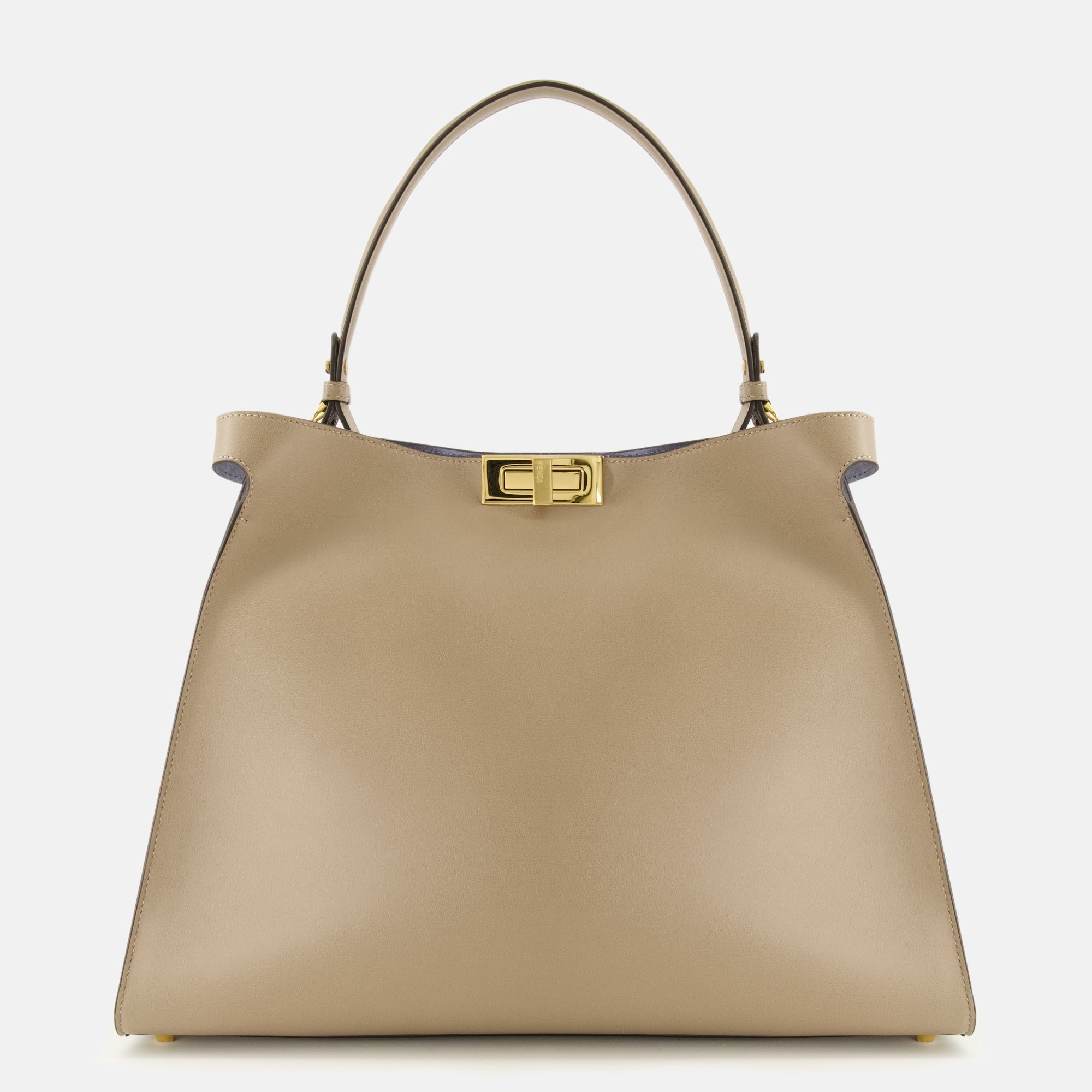 Grande mala de pele bege Fendi Way