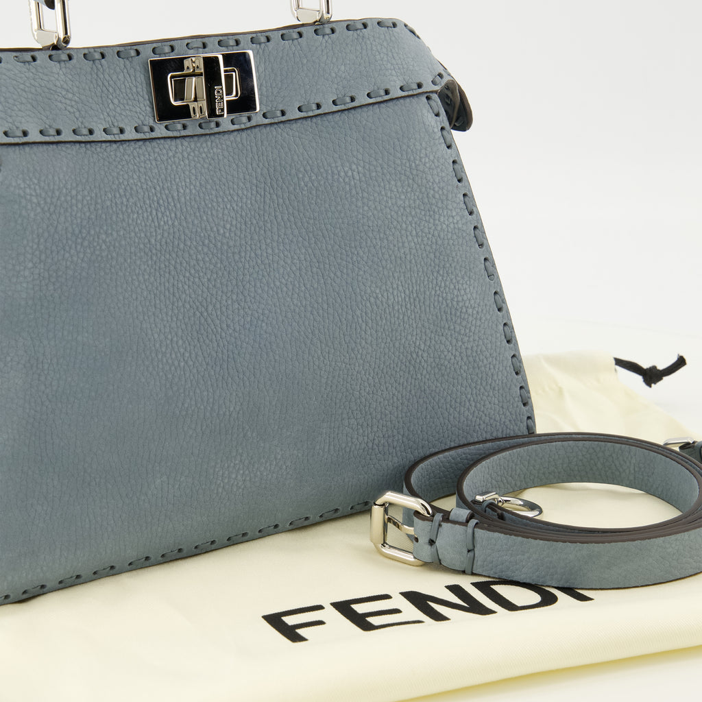 Image de l'article Sac Peekaboo I See U small bleu de la marque Fendi pour Femme - Saison Printemps-Été 2026 - Vue détaillée_2