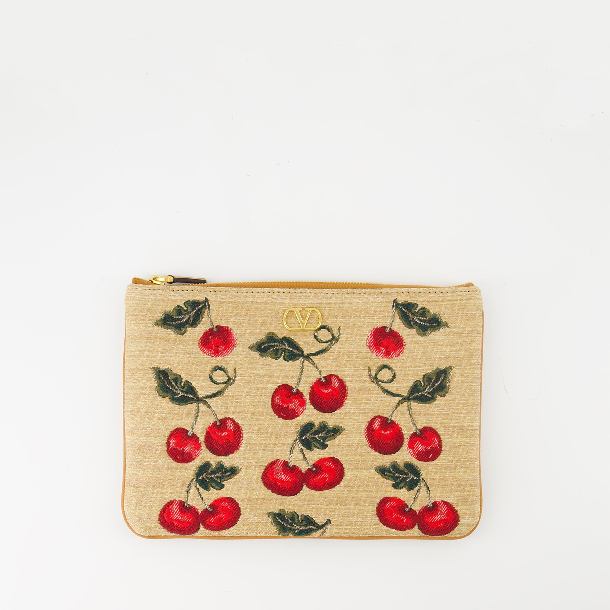 Small leather goods Cherryfic Pouch Valentino Garavani Beige Femme