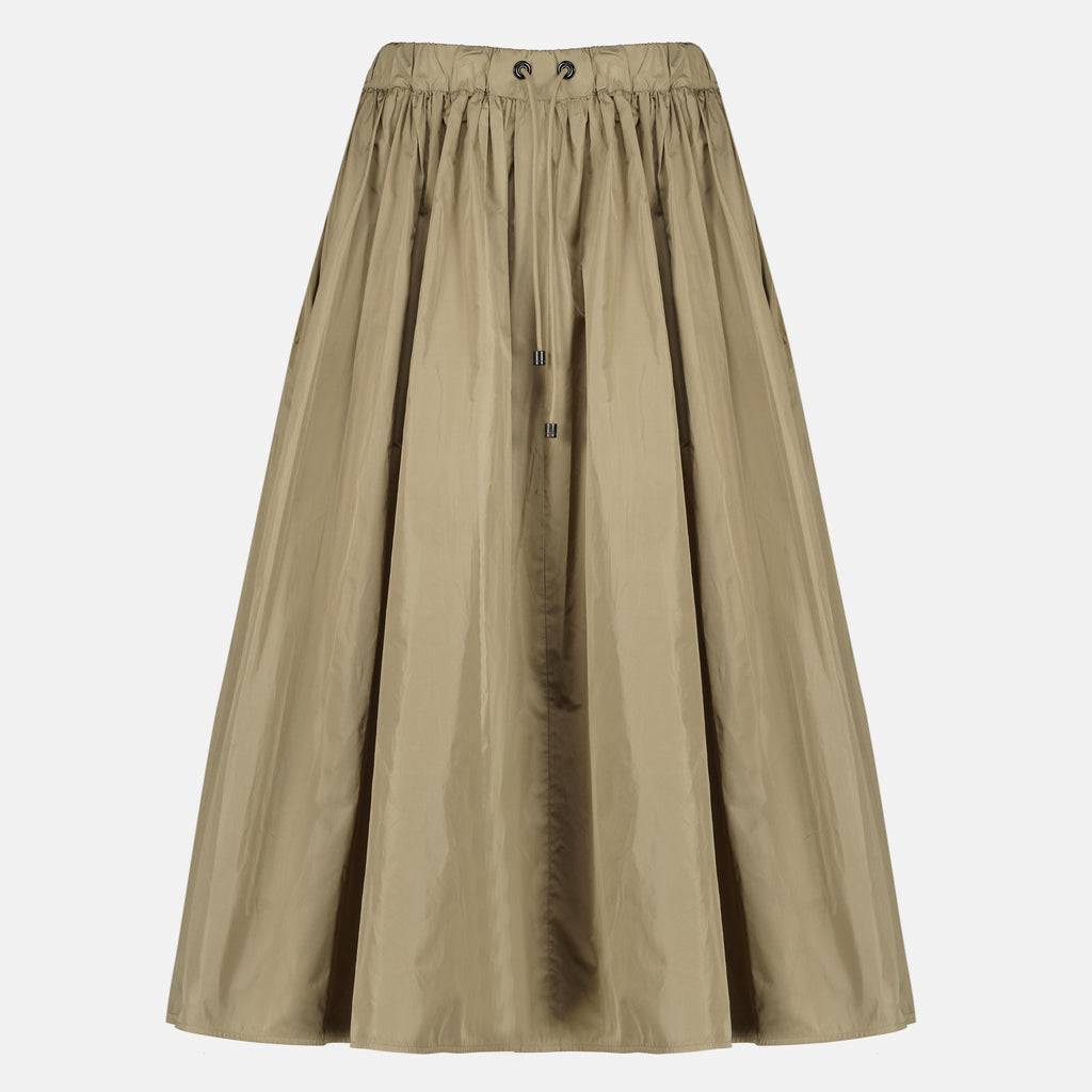 Max Mara 브랜드 여성용 카키 미디 스커트 이미지 - 2026 봄-여름 시즌 - 앞보기