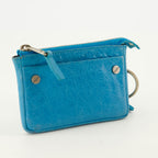 Petite maroquinerie Blauer Leder-Kartenhalter Balenciaga Bleu Homme