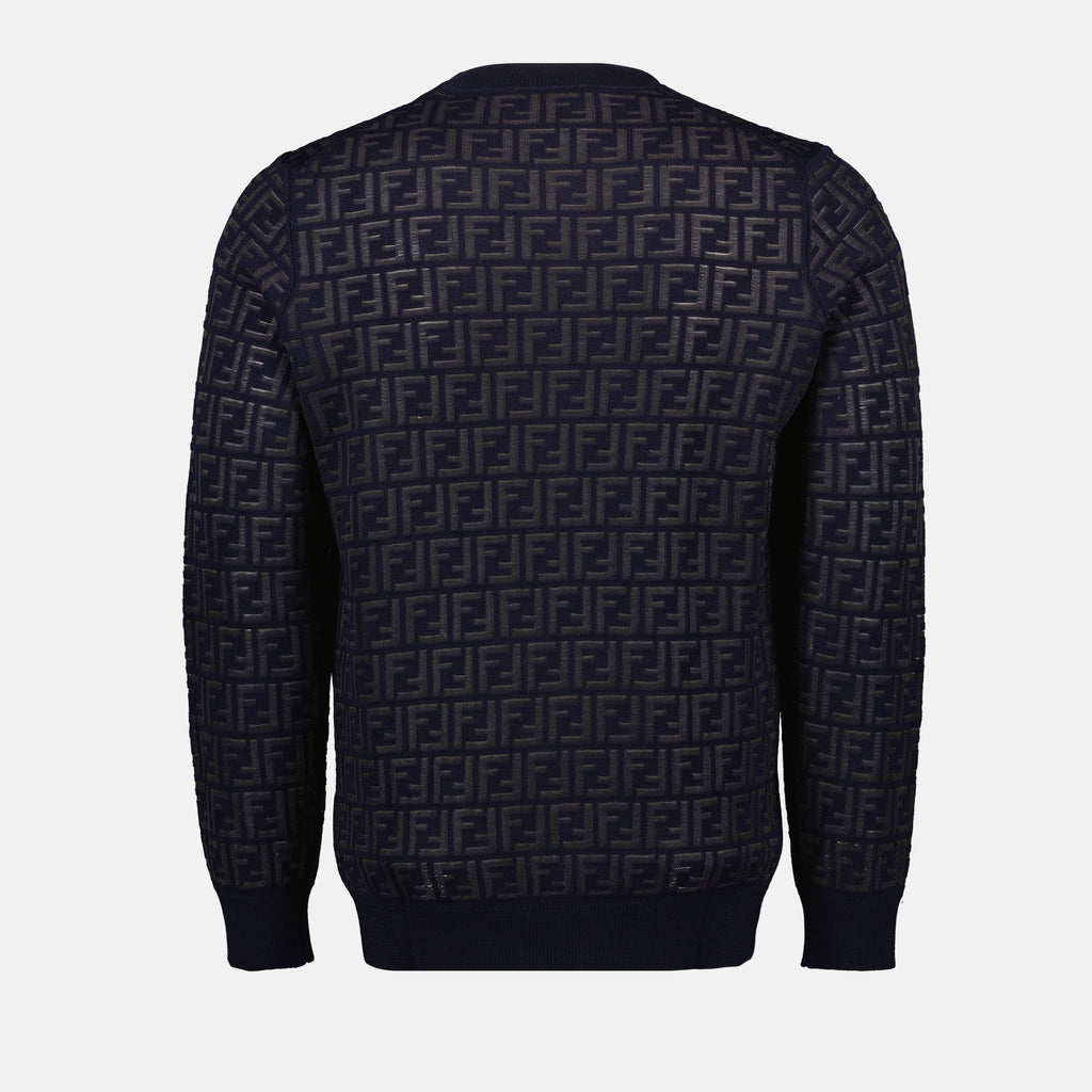 Prendas de punto Pull en laine FF Fendi Azul Homme