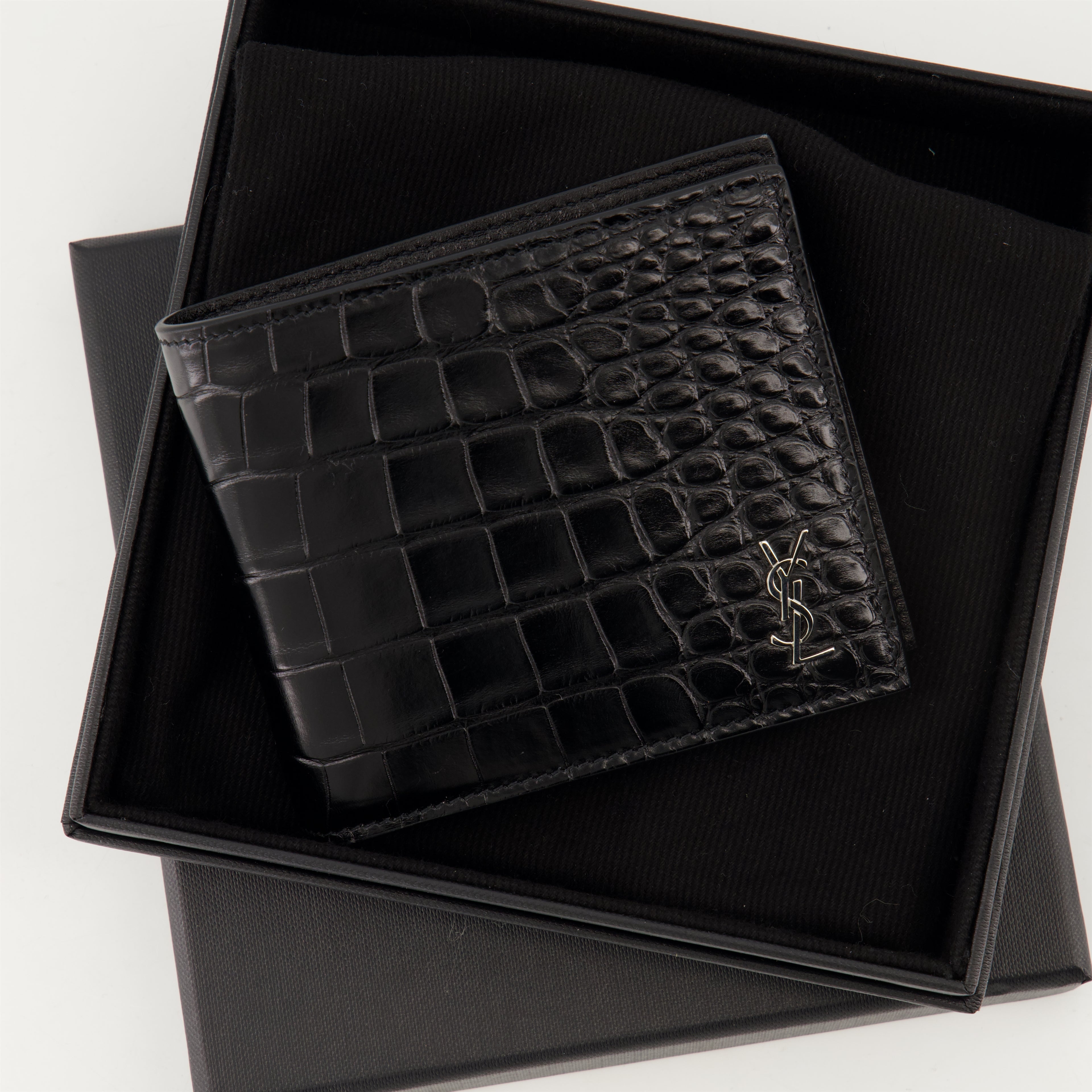 スモールレザーグッズ カサンドル ウォレット Saint Laurent 黒 Homme
