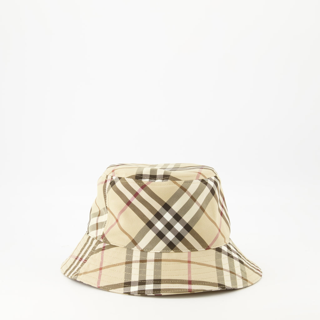 Gorras, sombreros y gorros Bob Check Burberry Beige Unisexo
