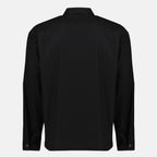 Imagen del artículo Chaqueta de camisa con cremallera de algodón negro de la marca Prada para Hombre - Temporada Primavera-Verano 2026 - Vista posterior