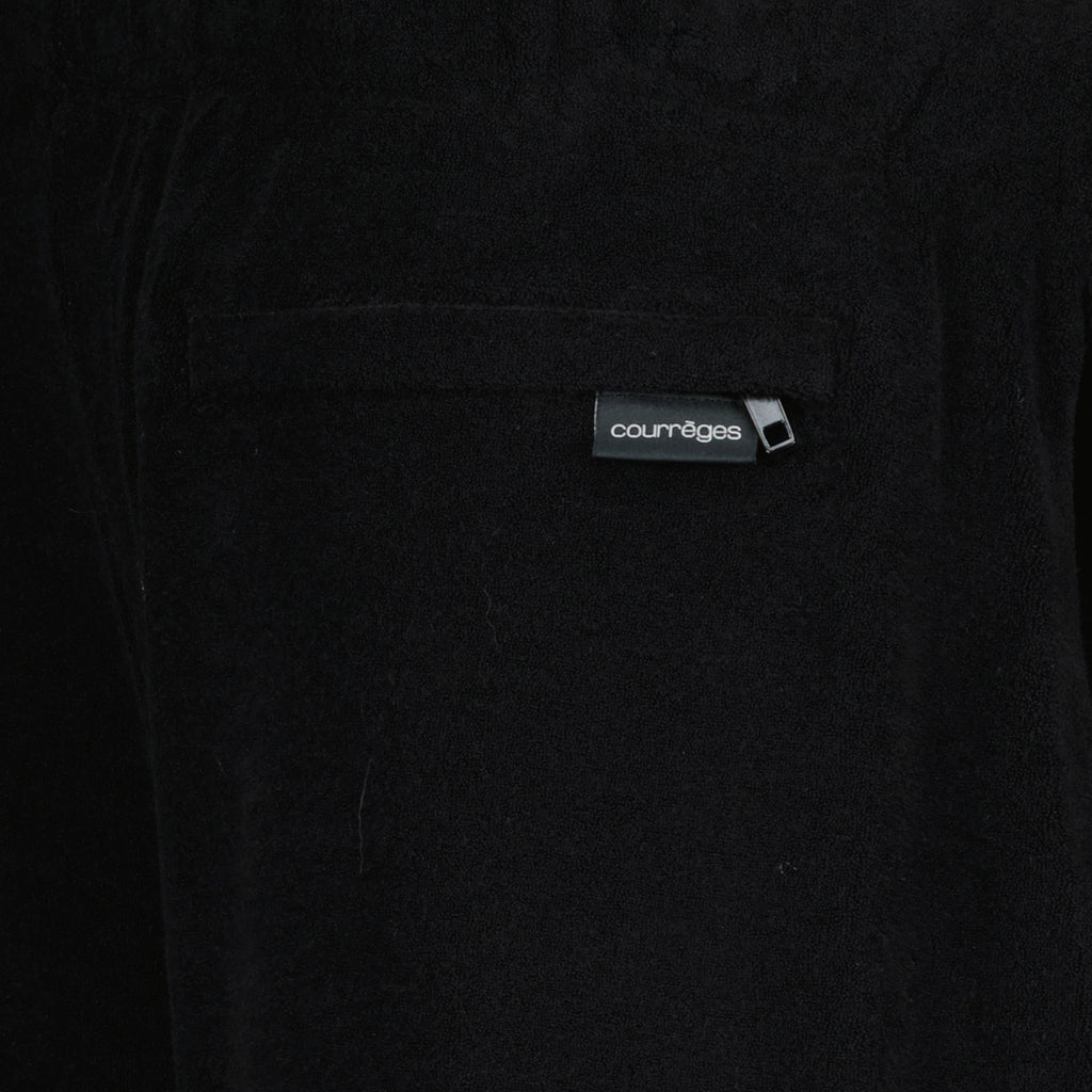 ブランドCourrègesのブラックコットンテリーショートパンツの画像 - メンズ - 2026春夏 - 詳細ビュー1
