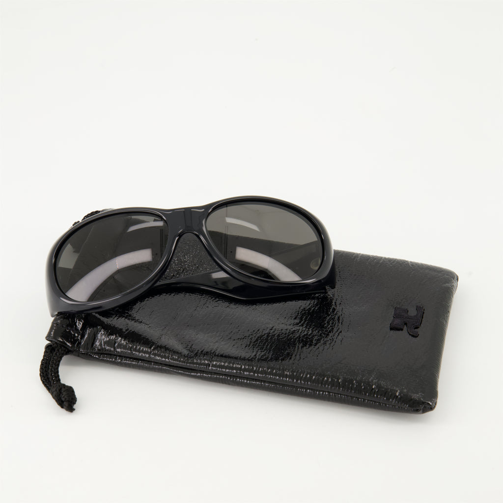 Occhiali Occhiali da sole neri Courrèges Nero Femme