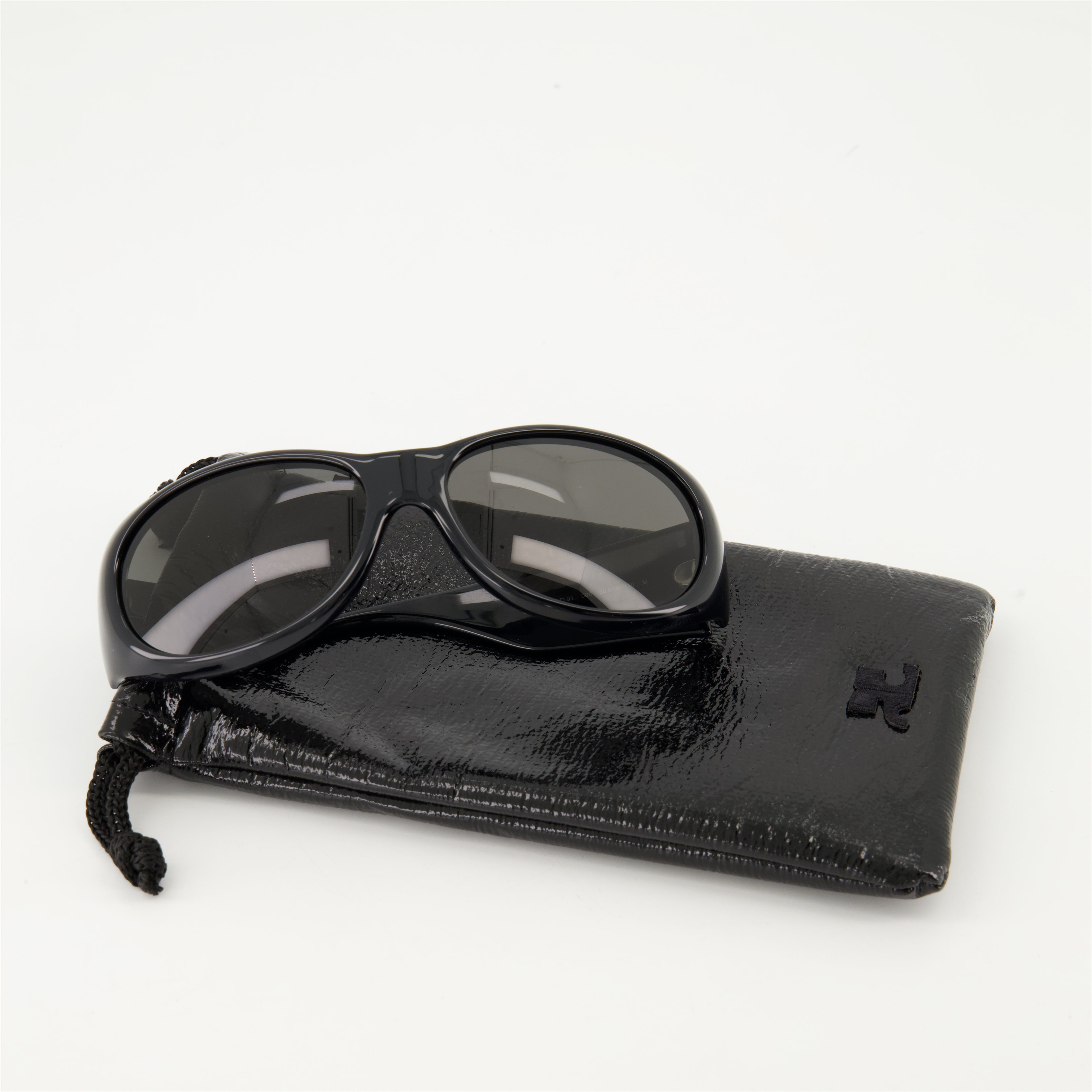 Lunettes Lunettes de soleil noires Courrèges Noir Femme