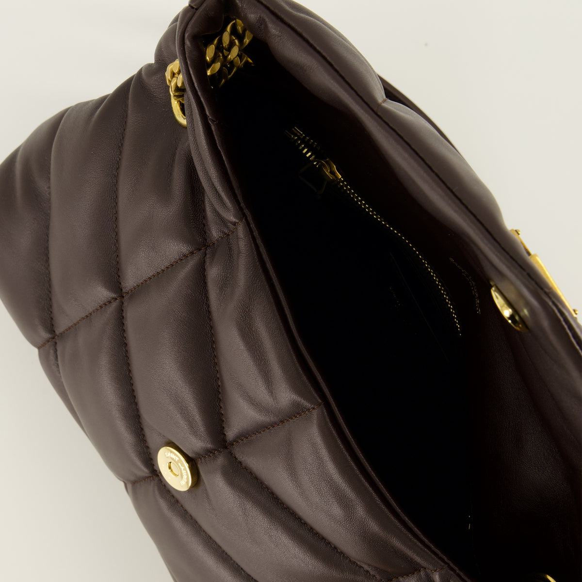 Sacs à main et épaule Sac Puffer small marron Saint Laurent Marron Femme