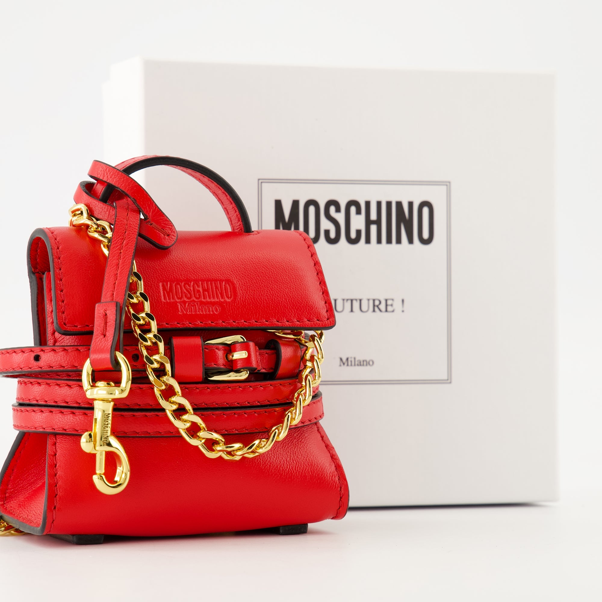Image de l'article Micro sac Tie Me de la marque Moschino pour Femme - Saison Automne-Hiver 2025 - Vue détaillée_2