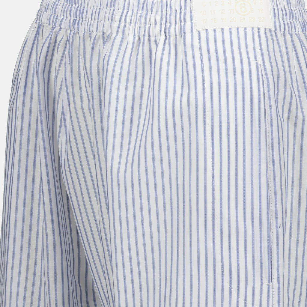 パンツ Pantalon à rayures Mm6 白 Femme