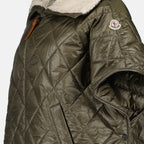 Vestes Cape matelassée Moncler Kaki Femme