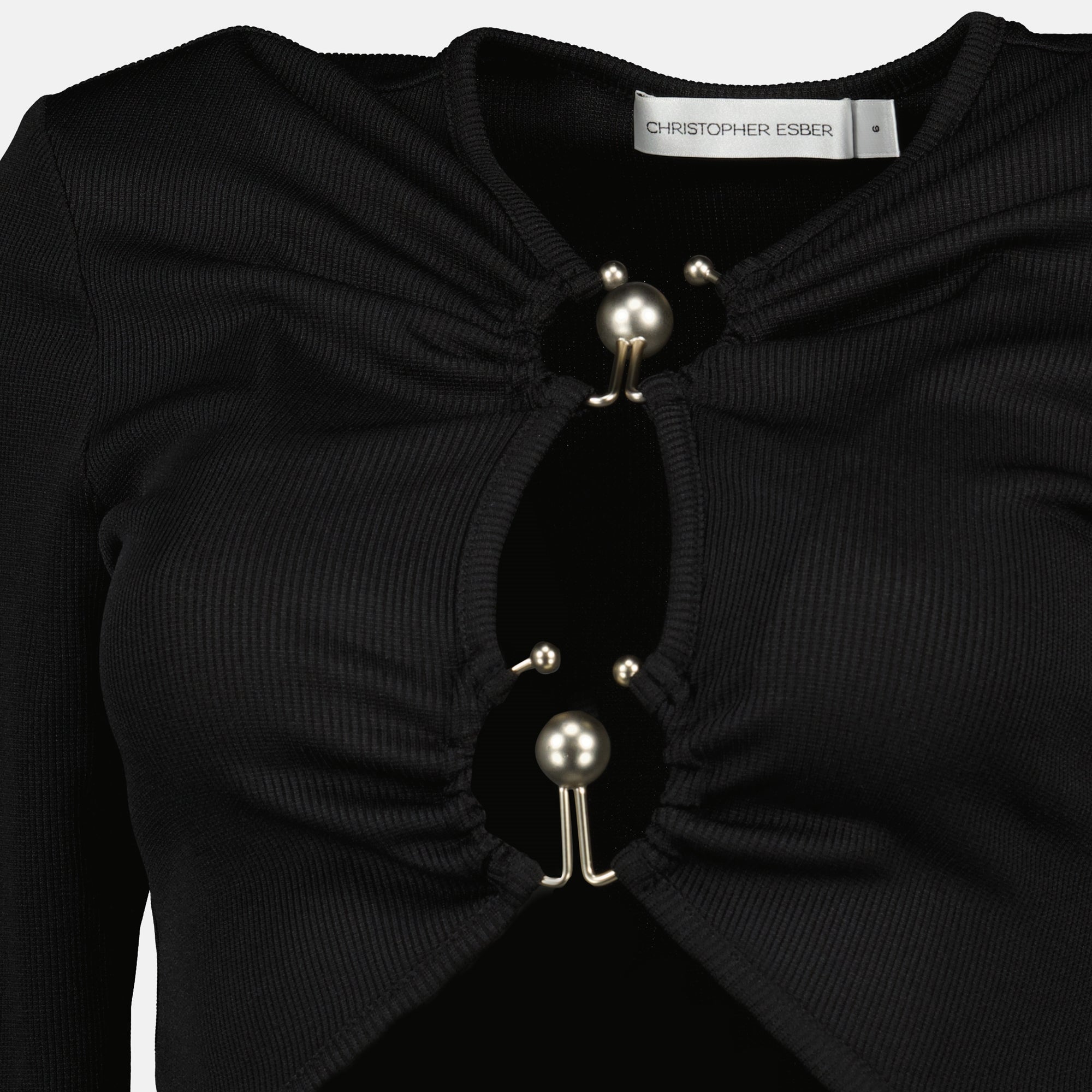 Image de l'article Haut à manches longues Orbit de la marque Christopher Esber pour Femme - Saison Automne-Hiver 2025 - Vue détaillée_3