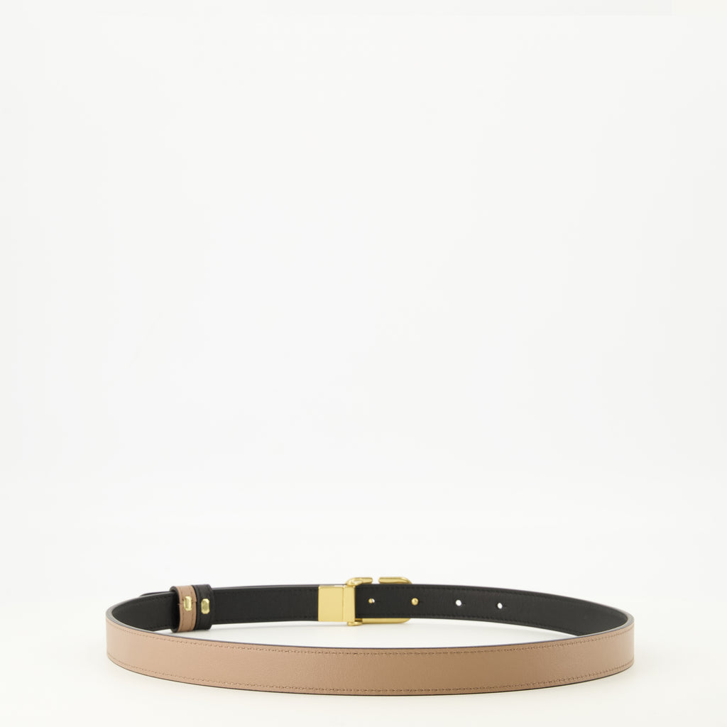 Ceintures Cinturón Reversible VLogo Beige y Negro 20 mm Valentino Garavani Beige Femme