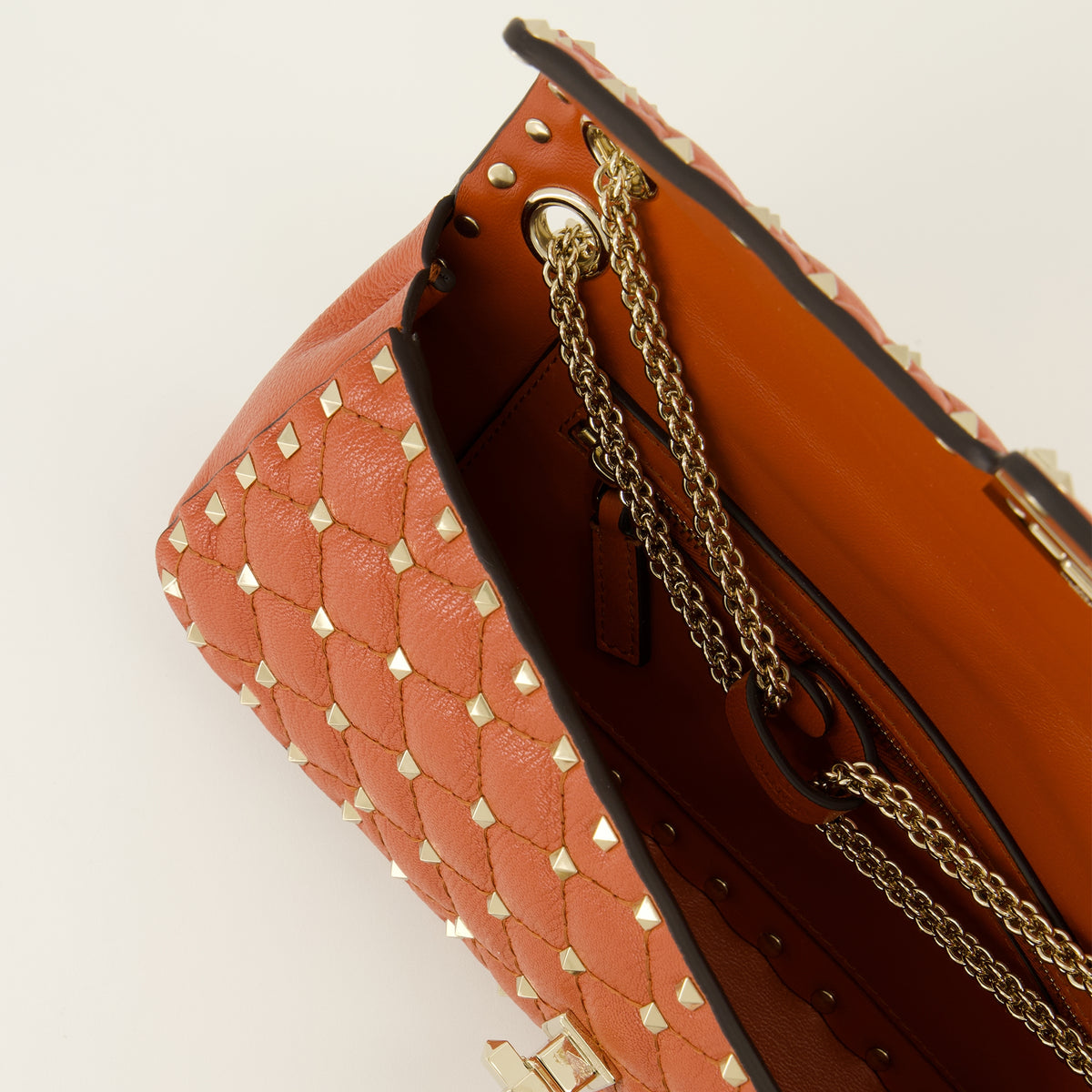 Sacs à main et épaule Sac Rockstud Spike orange Valentino Garavani Orange Femme