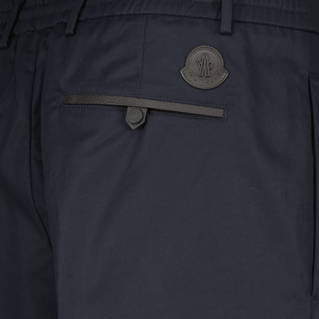 Pantalons Pantalon en coton bleu marine Moncler Bleu foncé Homme