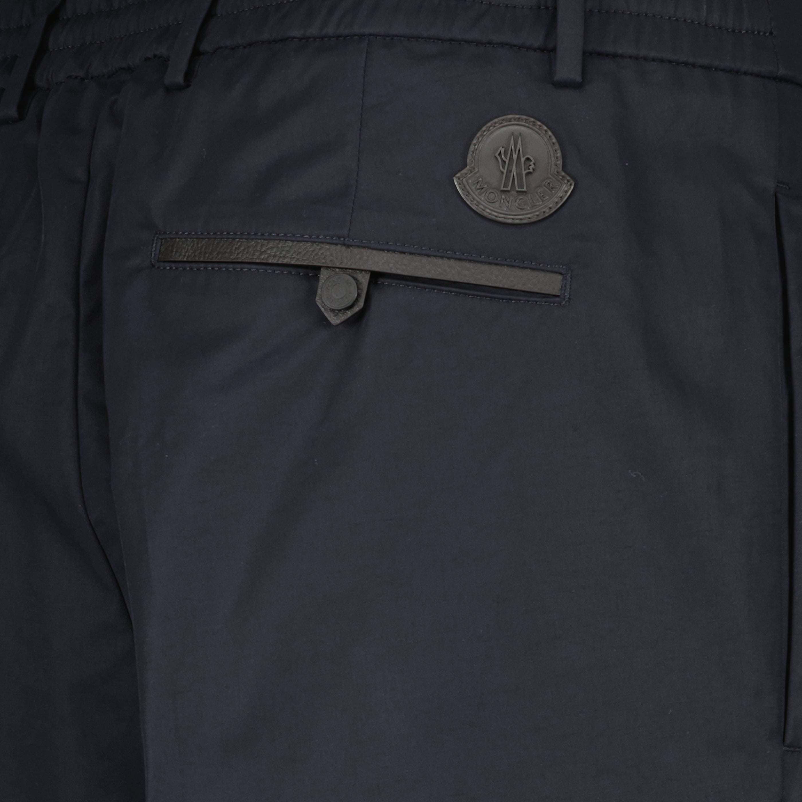 Pantalons Navyblaue Baumwollhose Moncler Bleu foncé Homme