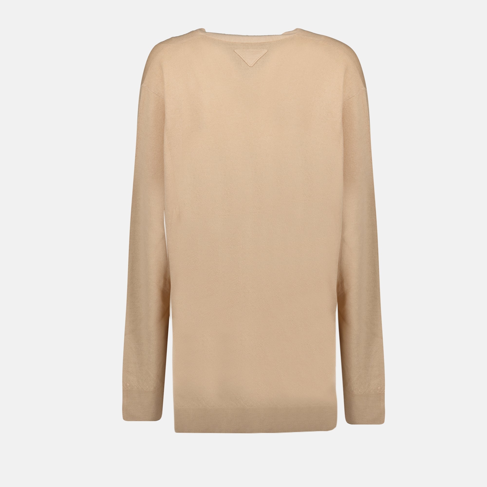 Maille Cardigan en laine Prada Beige Femme