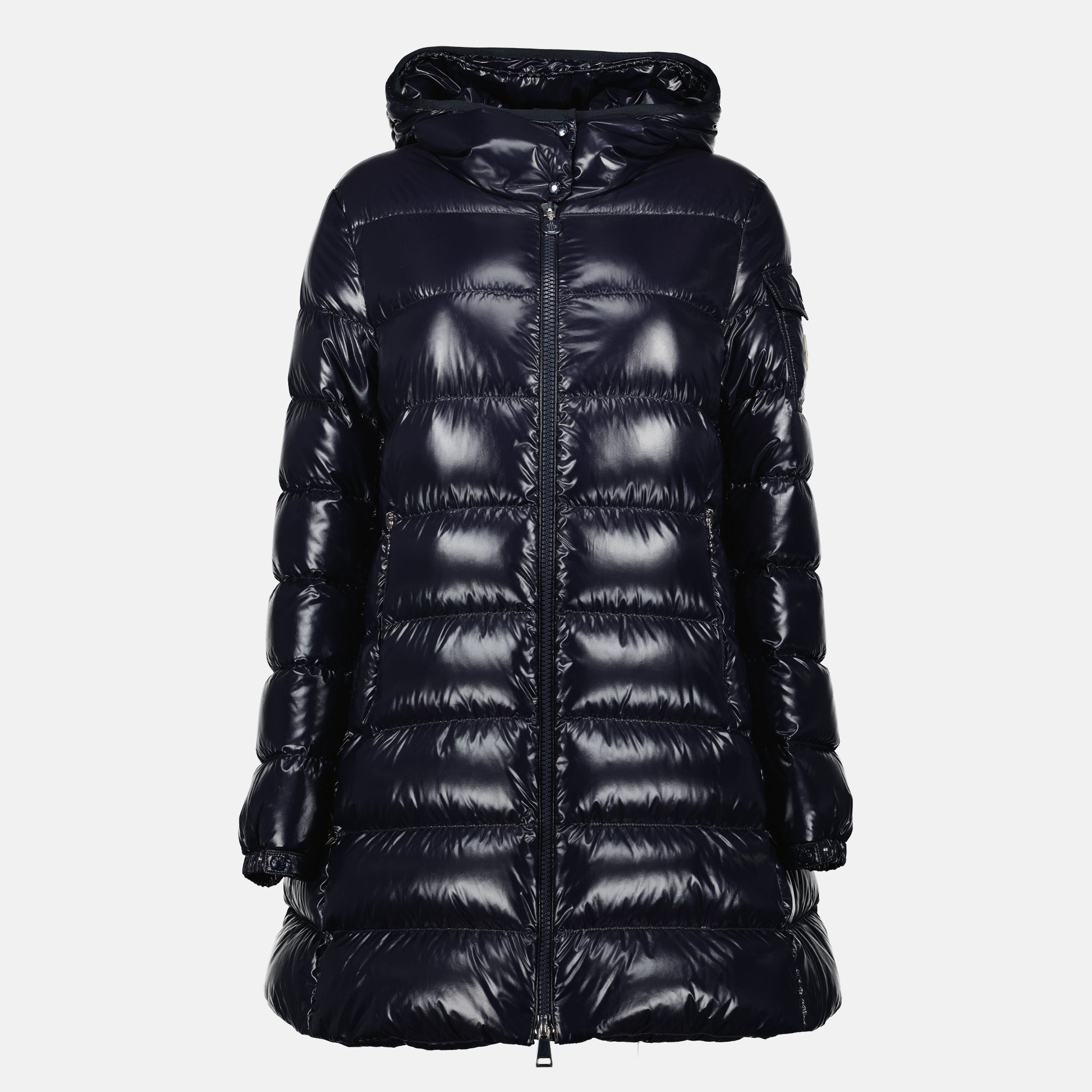 Manteaux Doudoune mi-longue Courcelles Moncler Bleu Femme