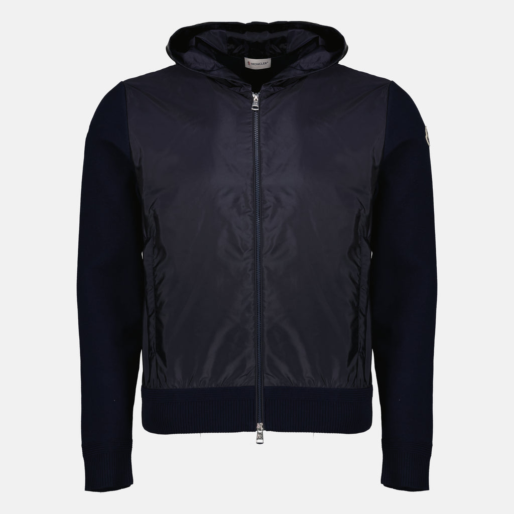 Vestes Cardigan en coton bleu marine Moncler Bleu foncé Homme