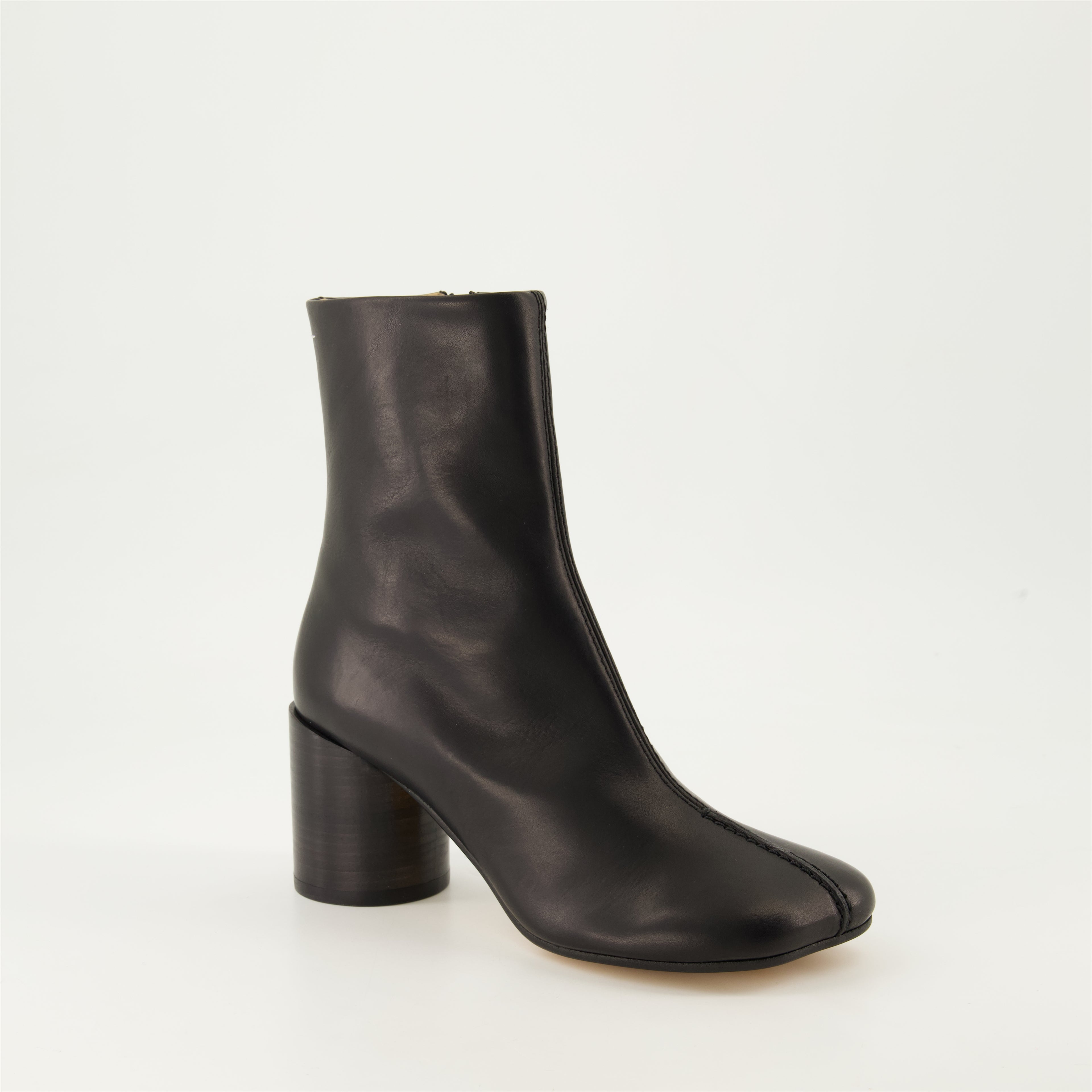 Ankle boots Stitch-Out Leather Ankle Boots Mm6 Black Femme