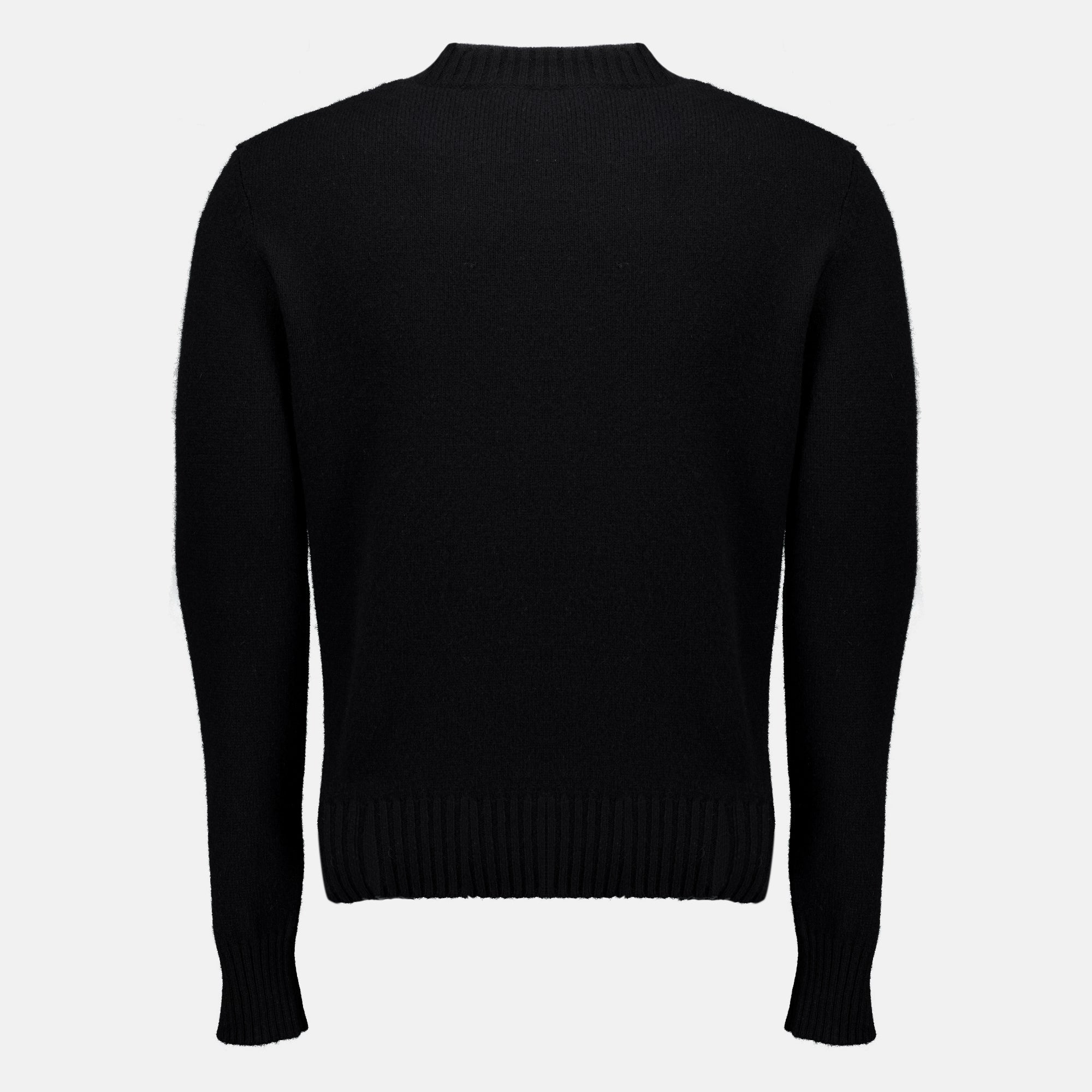 Maille Suéter de Cachemira Negro con Corazón AMI Ami PARIS Noir Homme