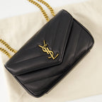 Sacs à main et épaule Borsa Loulou Piccola Saint Laurent Noir Femme