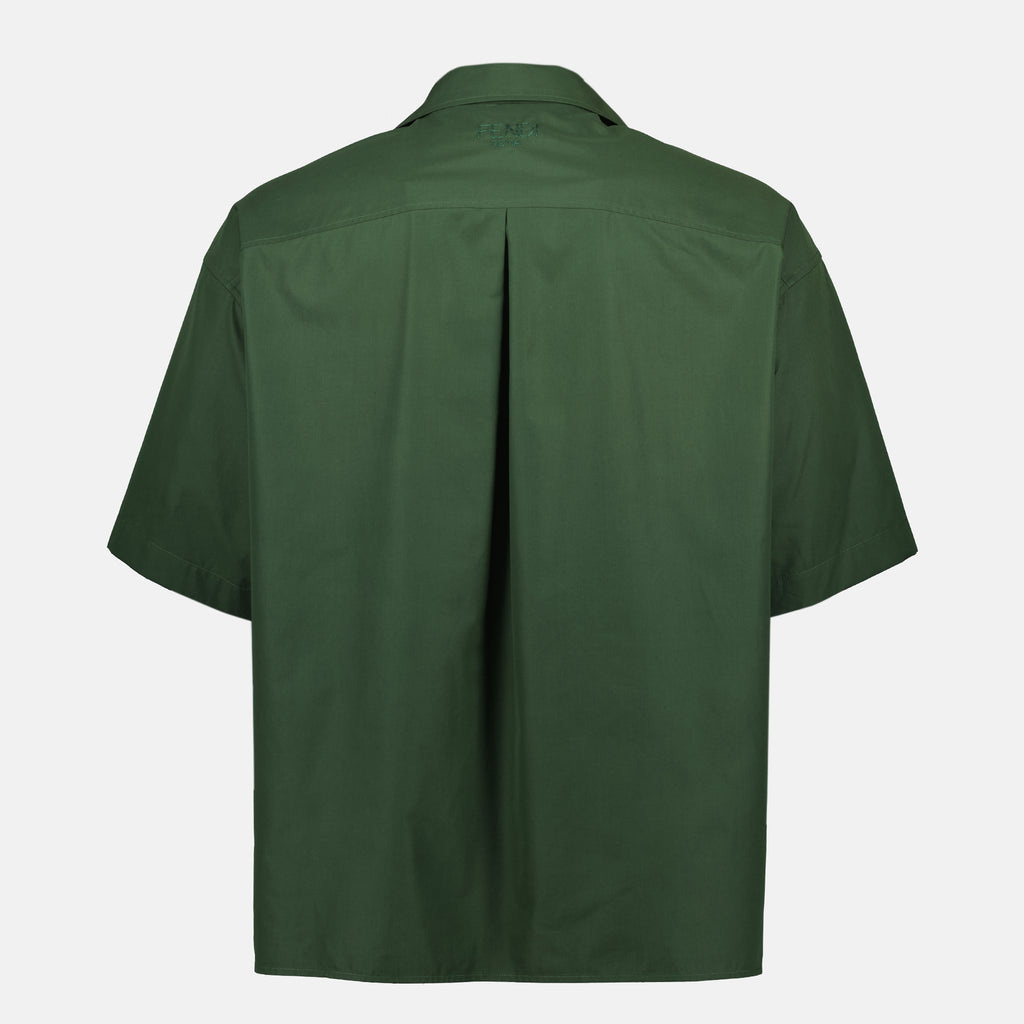 Chemises Chemise en coton Fendi Kaki Homme