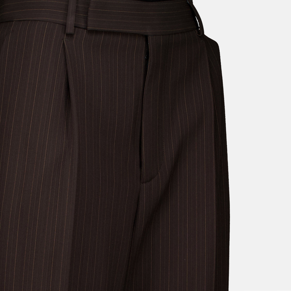 Pantalons Pantalons marron à rayures Saint Laurent Marron Femme
