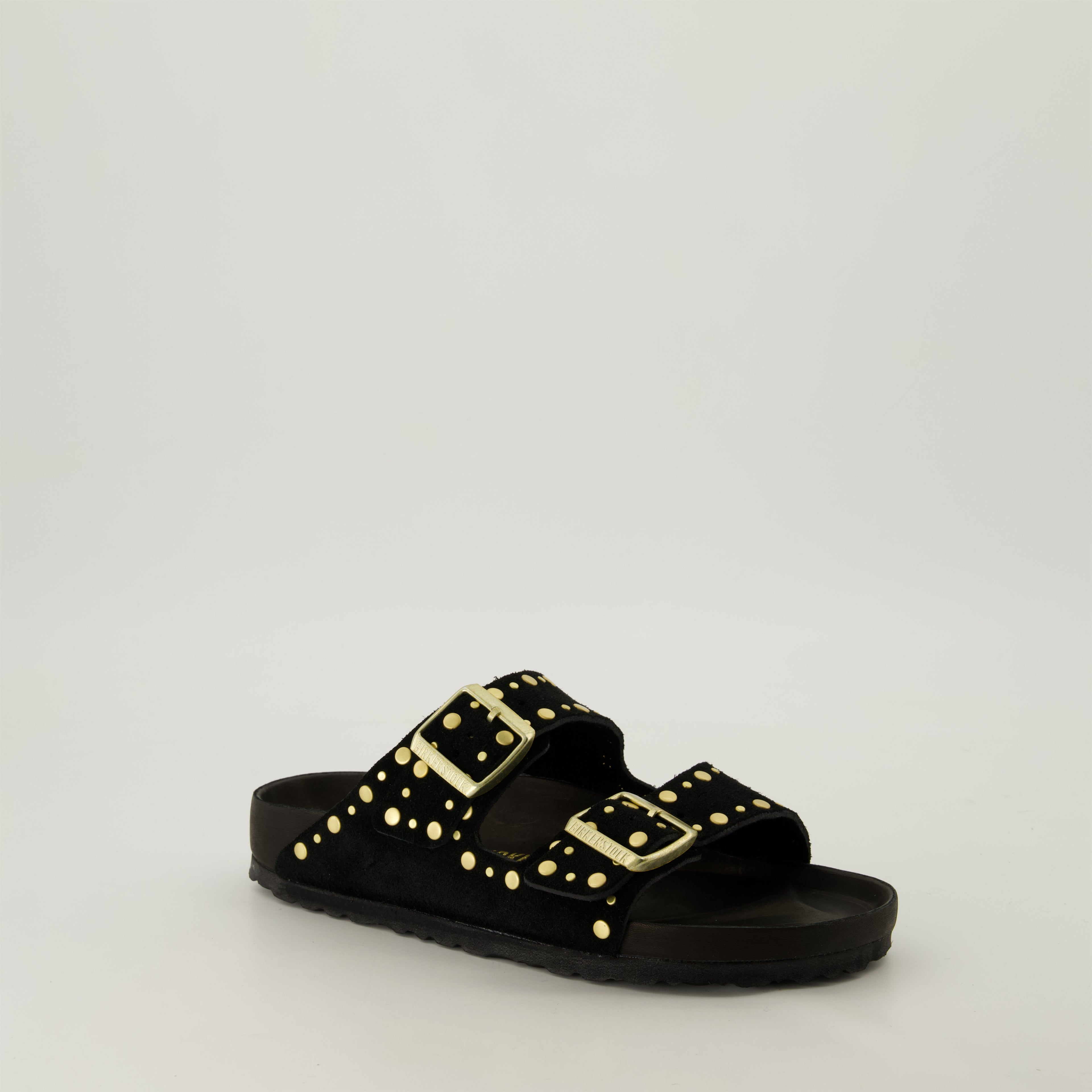 Offene schuhe Sandales Arizona Rivet Birkenstock Schwarz Femme