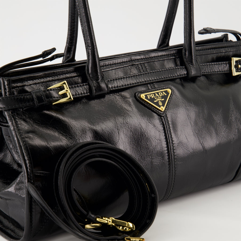 Handtaschen und schultertaschen Sac en cuir Prada Schwarz Femme