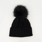Image of the article Cashmere beanie with pompom from the brand Moncler for Women - Autumn-Winter Season 2025 - Back View