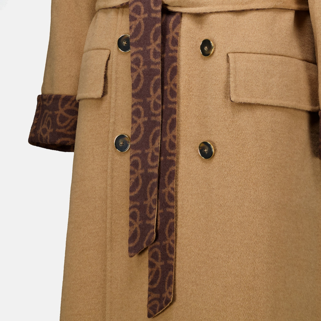 Manteaux Cappotto Double-Faced Monogram Drole De Monsieur Marron Homme