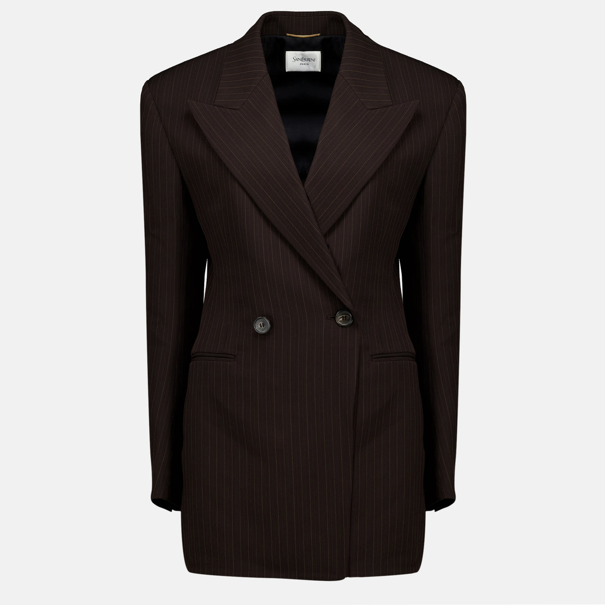Vestes Blazer marron à rayures Saint Laurent Marron Femme