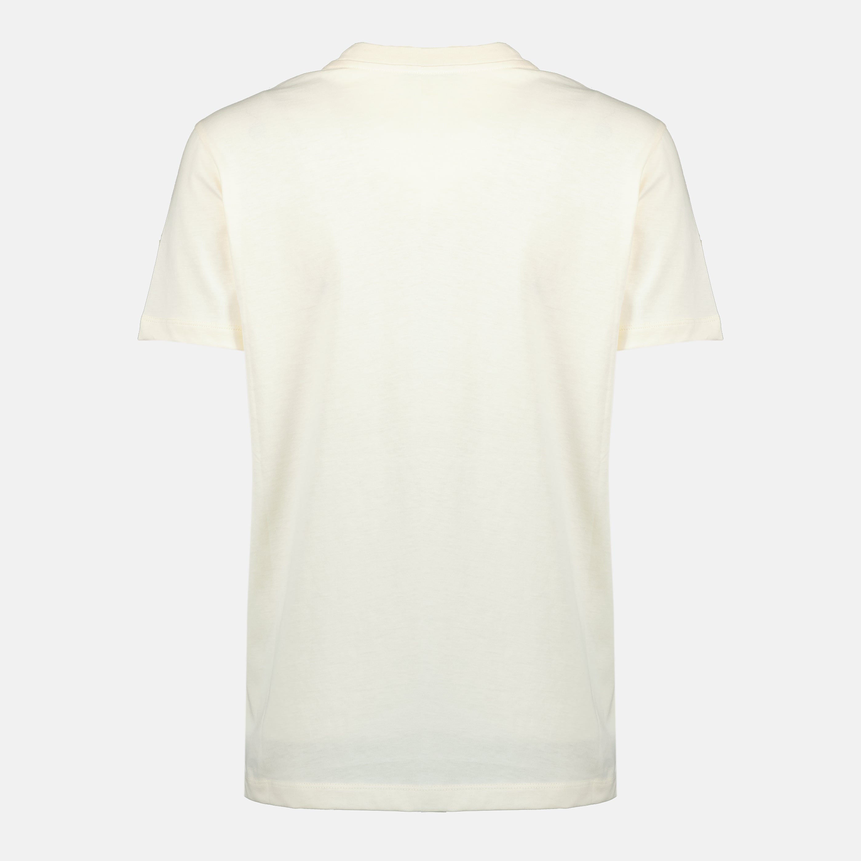 Image de l'article T-shirt logo brodé blanc de la marque Moncler pour Femme - Saison Printemps-Été 2026 - Vue de Dos